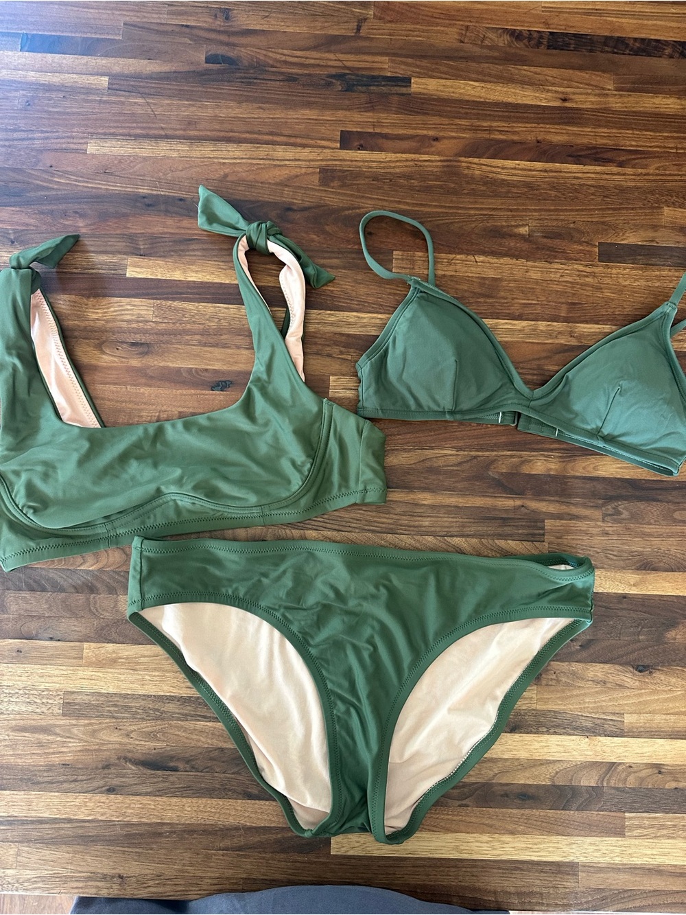 JCrew Women’s Green Bikini Swim Set - Stylish Two-Piece